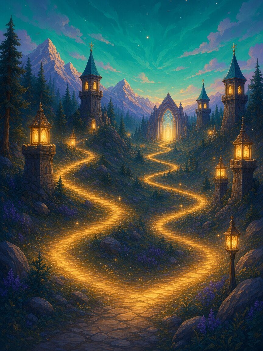 星塔守关小路蜿蜒，水晶关口在望